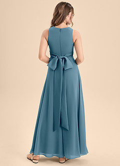 Azazie Lilenne Junior Bermuda A-Line Bow Chiffon Dress image2