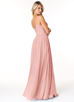 Azazie Lisbon Final Sale Rosette A-Line Sweetheart Neckline Chiffon Dress image2