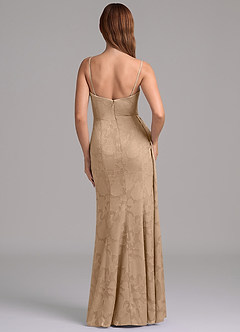 Azazie Amyra Vestidos de damas de honor Vestido de Champán de Devorado Floral de Corte Sirena Convertible con Vestidos sin tirantes image7