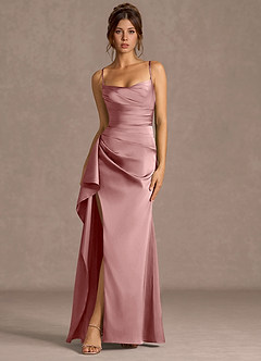 Thora Light Pink Open Back Prom Dress image3