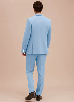 front Ethan Sky Blue Refined Weave Performance Suit Jacket