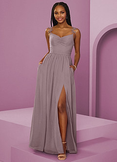 Barbie ♥ Azazie Bridesmaid Dresses Dusk A-Line Pleated Chiffon Dress image1