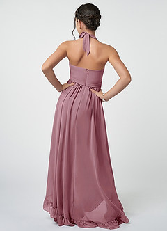 Azazie Hermione Junior Vintage Mauve A-Line Chiffon Dress image3