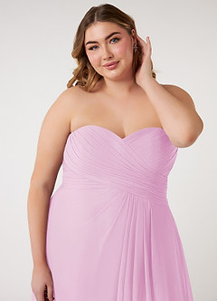 Azazie Arabella Allure Final Sale Candy Pink A-Line Sweetheart Neckline Chiffon Convertible Dress image18