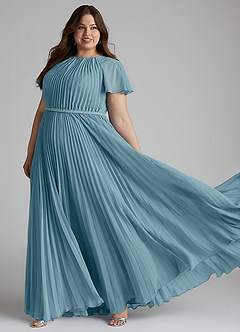 Azazie Kara Abiti da damigella modesti Abito A-Line Plissettato Chiffon Floor-Length image10