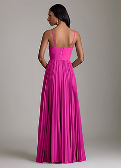 Azazie Akiko Bridesmaid Dresses Fuchsia A-Line Sweetheart Neckline Chiffon Dress image5
