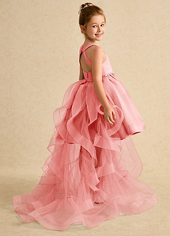 Azazie Julietta vestidos de niña de las flores Vestido de Coral de Tul de Princesa con Convertible image6