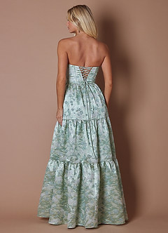 Rena Mint Shimmer Maxi Dress image2