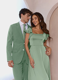 front James Matcha Structured Stretch Dress Pants