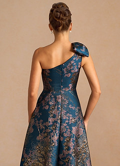 Jonelle Blågrøn Blomster Midikjole image6