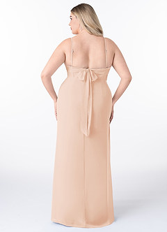 Azazie Mai Abiti da Damigella Abito Tubino in Chiffon Plissettato Rosa Inglese image8