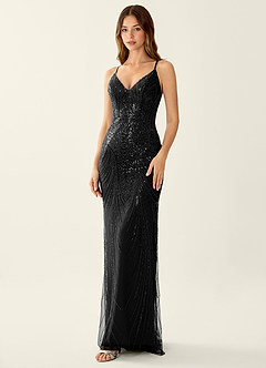 Magnolia Black Mermaid Sequined embroidery Prom Dress image4