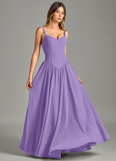 Azazie Evadina Suknie dla druhen Linia A Gorset Szyfon Do ziemi Sukienka image3