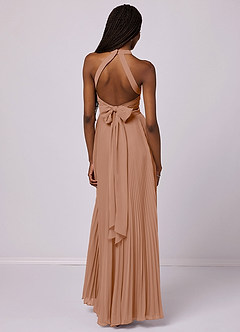 Barbie ♥ Azazie Final Sale Champagne Rose A-Line Pleated Chiffon Dress image2
