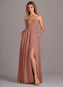 Azazie Joni Bridesmaid Dresses Cedar Rose A-Line Strapless Chiffon Convertible Dress image6