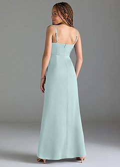 Azazie Maci Junior Klä av Sjöjungfru i Stretch Satin Plisserad image5