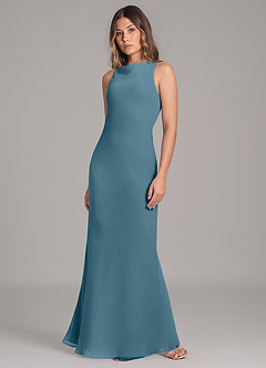 Azazie Allettie Bridesmaid Dresses Bermuda Mermaid Chiffon Dress image3