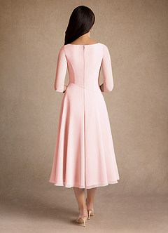 Azazie Durant Mother of the Bride Dresses Blushing Pink A-Line Pleated Chiffon Dress image3