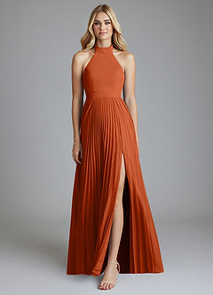 Azazie Keita Final Sale Black A-Line Pleated Chiffon Dress image5
