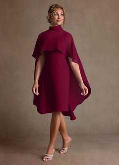 Azazie Irna Suknie dla Matki Panny Młodej Kolumna Szyfon Długość do kolan Sukienka image3