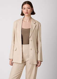 front 100% European Linen 2-Piece Suits