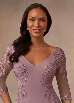 Azazie Fanny Final Sale Dusty Rose Mermaid Lace Dress image5