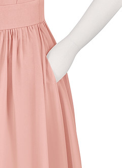 Azazie Molly Junior Amethyst A-Line Pleated Chiffon Dress image10