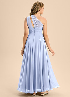 Azazie Charlize Junior Ice A-Line Pleated Chiffon Dress image2