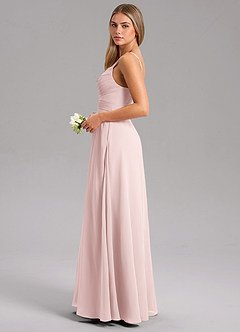 Azazie Terese Brautjungfernkleider A-Linie Plissee Chiffon Kleid Zartrosa image4