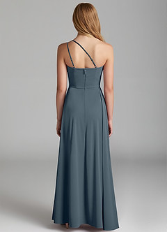 Azazie Maron Junior A-Linie Plissee Stretch-Satin Kleid Zwielichtviolett image4