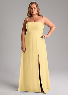 Azazie Wren Bridesmaid Dresses Butter A-Line Side Slit Chiffon Convertible Dress image13