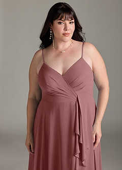 Azazie Akita Bridesmaid Dresses Desert Rose A-Line Chiffon Dress image9
