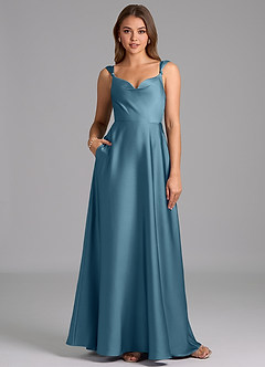 Azazie Beatrice Bridesmaid Dresses Bermuda A-Line Sweetheart Neckline Stretch Satin Dress image1