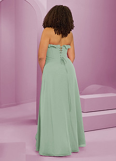 Barbie ♥ Azazie Bridesmaid Dresses Agave A-Line Sweetheart Neckline Chiffon Dress image13