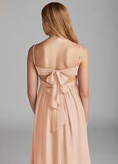 Azazie Zeya Junior Abito A-Line in Chiffon Rosa Inglese image2