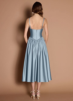 Ottilie Powder Blue Pleated Midi Dress image2