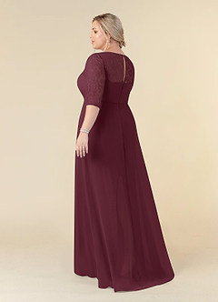 Azazie Leonine Mother of the Bride Dresses Cabernet A-Line Scoop lace Chiffon Dress image11