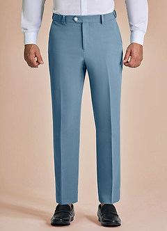 front James Light Blue Structured Stretch Dress Pants