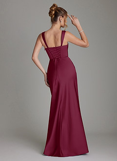 Azazie Agustina Vestidos de madrinha de casamento Vestido Amora de Cetim elástico de sereia com Corpete image2