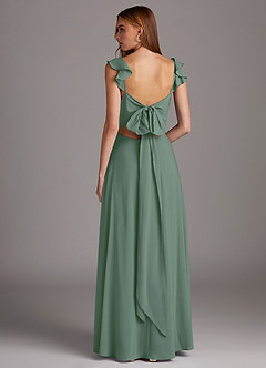 Azazie Arela Final Sale Black A-Line Ruched Stretch Chiffon Dress image5