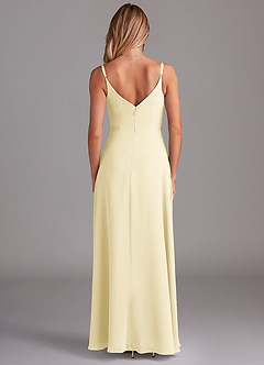 Azazie Daenerys Abiti da Damigella Abito A-Line in Chiffon con Scollo a Cappuccio Sorbetto Al Limone image2