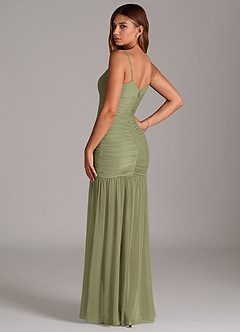 Azazie Aimie Bridesmaid Dresses Pistachio Mermaid Mesh Dress image2