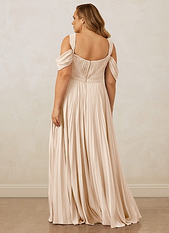 Christian Siriano Bridal for Azazie 1013 Bridesmaid Dresses White Alabaster A-Line Off the Shoulder Chiffon Dress image12