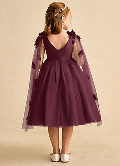 Azazie Staria Abiti da Ragazza di Fiori Abito Principessa in Tulle Increspato Cabernet image2