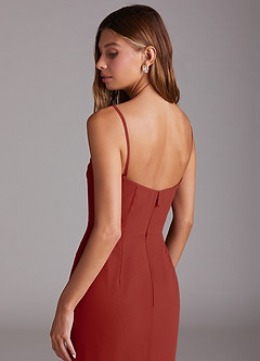 Azazie Saige Bridesmaid Dresses Terracotta A-Line Off the Shoulder Chiffon Convertible Dress image9