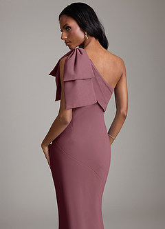 Azazie Yuanna Bridesmaid Dresses Sangria Mermaid One Shoulder Chiffon Dress image7