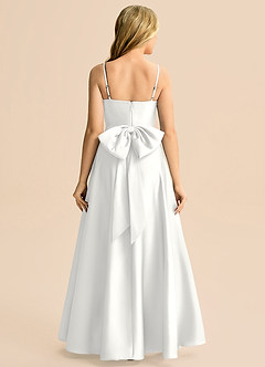 Azazie Rumi Junior Klä av A-Line i Stretch Satin Plisserad image2