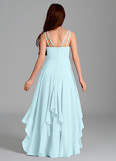 Azazie Karan Junior Cloud Blue A-Line Chiffon Dress image2