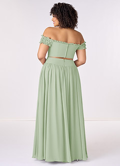 Barbie ♥ Azazie Bridesmaid Dresses Dropped Waist Cutout Chiffon A-line Dress image9