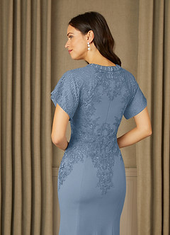 Azazie Adonna Mother of the Bride Dresses Dusty Blue Mermaid Lace Dress image5